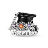 925 Sterling Silver You Did It Charm for Bracelets Fine Jewelry Women