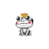 925 Sterling Silver Enchanted Frog Charm for Bracelets Fine Jewelry Women Pendant