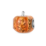 925 Sterling Silver Autumn Pumpkin Charm for Bracelets Fine Jewelry Women