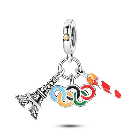 925 Sterling Silver Sports Competition Charm for Bracelets Jewelry Women