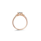 925 Sterling Silver White 0.5CT Moissanite Princess Ring Princess Fine Jewelry Women Engagement