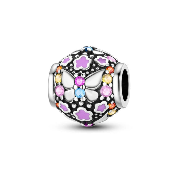 925 Sterling Silver Butterflies Charm for Bracelets Fine Jewelry Women