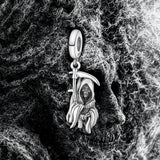 925 Sterling Silver Scary Halloween Grim Reaper Charm