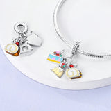 925 Sterling Silver Desserts and Pastries Charm for Bracelets Fine Jewelry Women Pendant