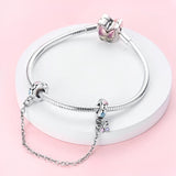 925 Sterling Silver Butterfly Safety Chain Charm for Bracelets Fine Jewelry Women