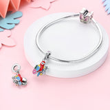 925 Sterling Silver Parrot Charm for Bracelets Fine Jewelry Women Pendant