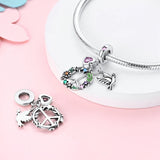 925 Sterling Silver Peace Charm for Bracelets Fine Jewelry Women Pendant
