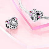 925 Sterling Silver Love Charm for Bracelets Fine Jewelry Women Pendant