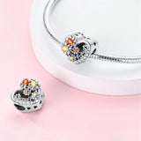 925 Sterling Silver Family Love Charm for Bracelets Fine Jewelry Women