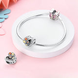925 Sterling Silver Family Love Charm for Bracelets Fine Jewelry Women