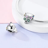 925 Sterling Silver Skull Charm for Bracelets Fine Jewelry Women