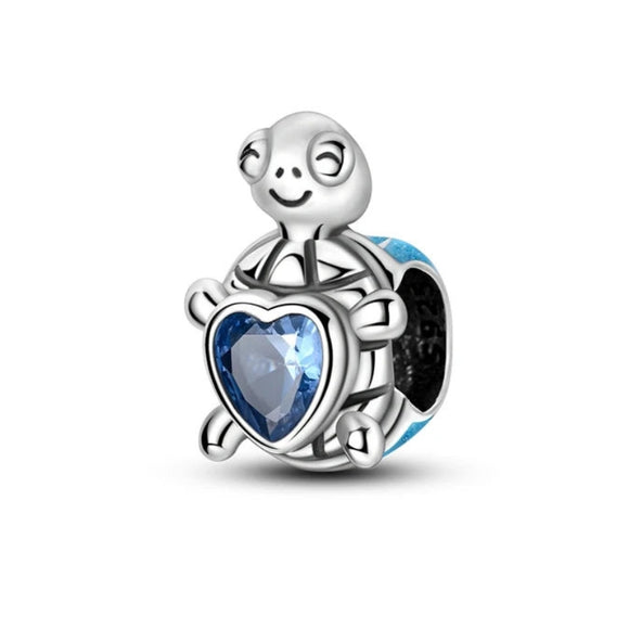 925 Sterling Silver Baby Turtle Charm for Bracelets Fine Jewelry Women