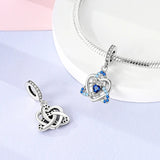 925 Sterling Silver Trinity Knot Charm for Bracelets Fine Jewelry Women Pendant