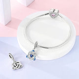 925 Sterling Silver Trinity Knot Charm for Bracelets Fine Jewelry Women Pendant