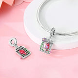 925 Sterling Silver Bird Charm for Bracelets Fine Jewelry Women Pendant
