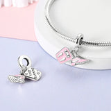 925 Sterling Silver Running Charm for Bracelets Fine Jewelry Women Pendant