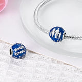 925 Sterling Silver Family Forever Charm for Bracelets Fine Jewelry Women