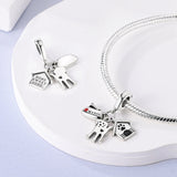 925 Sterling Silver I Love My Dog Charm
