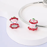 925 Sterling Silver Birthday Cake Charm for Bracelets Fine Jewelry Women