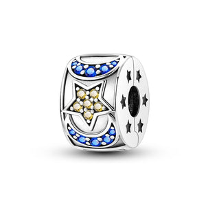 925 Sterling Silver Celestial Clip Charm for Bracelets Jewelry Women