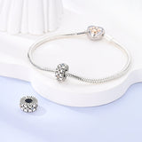 925 Sterling Silver Hearts Spacer Charm for Bracelets Fine Jewelry Women