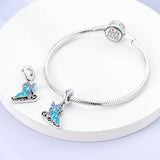 925 Sterling Silver Ice Skating Charm for Bracelets Fine Jewelry Women Pendant