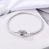 925 Sterling Silver Guardian Angel Clasp Bracelet for Charms fine Jewelry Women