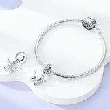 925 Sterling Silver Poodle Balloon Charm for Bracelets Fine Jewelry Women Pendant