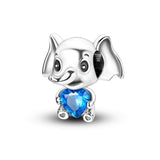 925 Sterling Silver Baby Elephant Charm for Bracelets Fine Jewelry Women