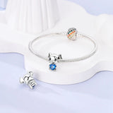 925 Sterling Silver Baby Elephant Charm for Bracelets Fine Jewelry Women