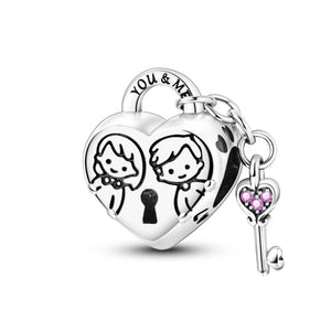 925 Sterling Silver Forever and Always Charm for Bracelets Fine Jewelry Women