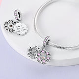 925 Sterling Silver Sisters Charm for Bracelets Fine Jewelry Women Pendant