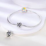 925 Sterling Silver Blue Star Charm for Bracelets Fine Jewelry Women Pendant