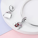 925 Sterling Silver Handbag Charm for Bracelets Fine Jewelry Women Pendant