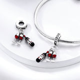 925 Sterling Silver Love Wine Charm for Bracelets Fine Jewelry Pendant