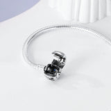 925 Sterling Silver Sparkle Charm Bracelet Fine Jewelry Women