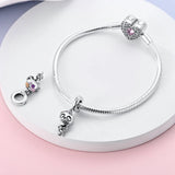 925 Sterling Silver Skeleton Charm for Bracelets Fine Jewelry Women Pendant