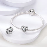 925 Sterling Silver Infinity Love Charm for Bracelets Fine Jewelry Pendant