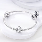 925 Sterling Silver Seashell Clip Charm for Bracelets Fine Jewelry Women Pendant