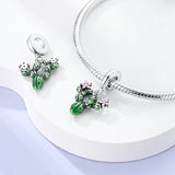 925 Sterling Silver Cactus Charm for Bracelets Fine Jewelry Women Pendant