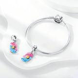 925 Sterling Silver Glow in the Dark Pisces Charm for Bracelets Jewelry Women