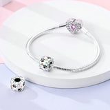 925 Sterling Silver Paw Prints Charm for Bracelets Fine Jewelry Women