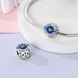 925 Sterling Silver Lucky Protection Eye Charm for Bracelets Fine Jewelry Women