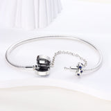 925 Sterling Silver Celestial Clasp Charm Bracelet for Women Jewelry