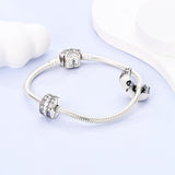 925 Sterling Silver Hearts Clip Charm for Bracelets Fine Jewelry Women