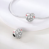 925 Sterling Silver Family Love Charm for Bracelets Fine Jewelry Women Pendant