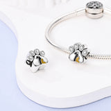 925 Sterling Silver Dog and Cat Paw Charm for Bracelets Fine Jewelry Women