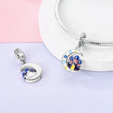 925 Sterling Silver Castle on the Moon Charm for Bracelets Jewelry Women Pendant