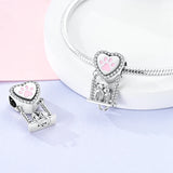 925 Sterling Silver Cats on a Swing Charm for Bracelets Jewelry Women Pendant