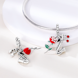 925 Sterling Silver Saxaphone Music Charm for Bracelets Fine Jewelry Women Pendant
